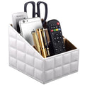 Fashionable PU Leather TV Remote Control Holder with 3 Compartments