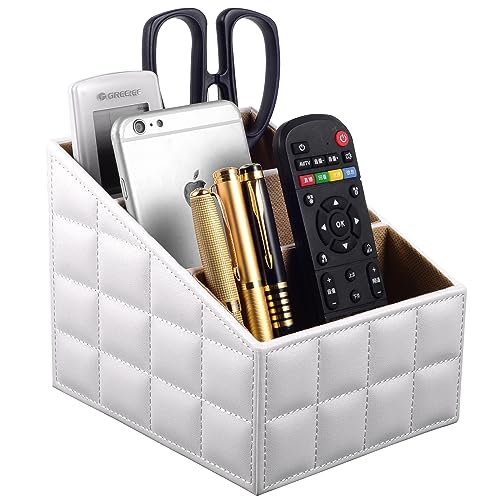 Fashionable PU Leather TV Remote Control Holder with 3 Compartments