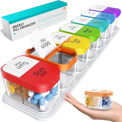 Extra Large Weekly Pill Organizer 7 Day AM PM