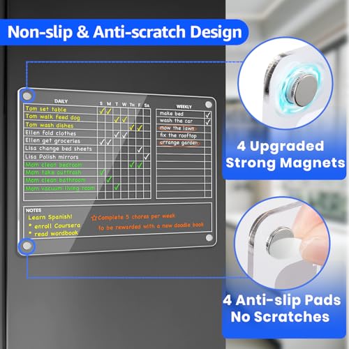 Acrylic Magnetic Chore Chart for Adults
