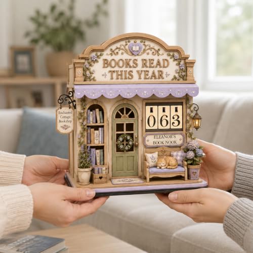Personalized Books Read This Year Wooden Counter Sign