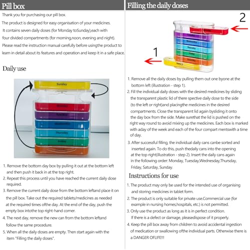 Weekly Stackable Pill Organizer