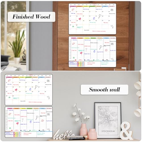 Adhesive Dry Erase Calendar for Wall