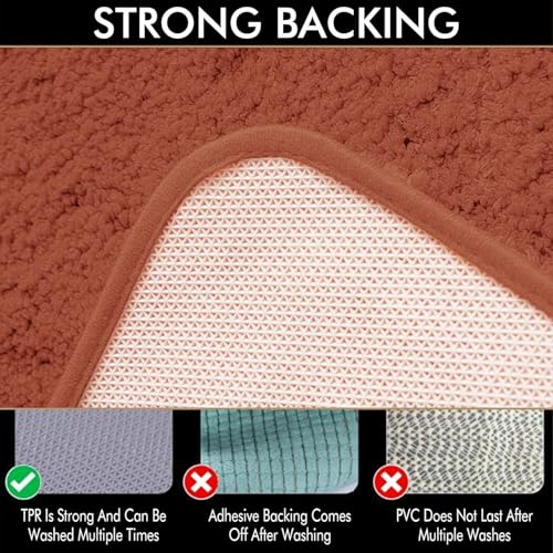 Fall Rust Large Bathroom Rugs Soft Microfiber Bath Mat 24x36 Inch