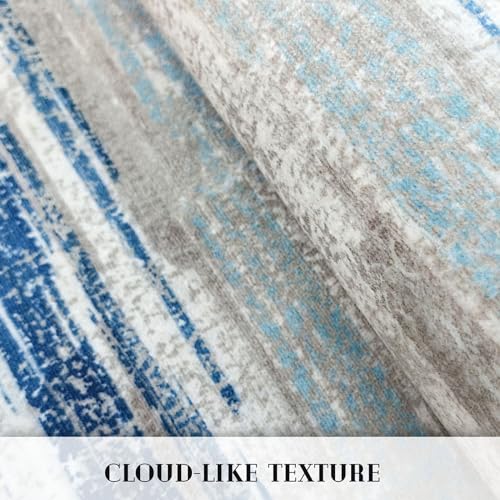 Washable Abstract 5x7 Area Rug for Living Room Non Slip Bedroom Rug