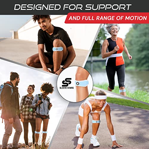 Sleeve Stars Swedish Brand Patellar Tendon Support Strap for Women & Men Effective Osgood Schlatter Knee Brace Youth & Kids Knee Brace with 3 Adjustable Length fits 12"