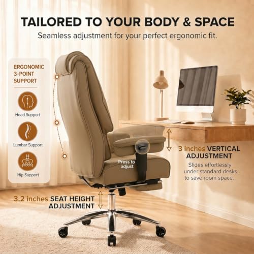 DJ.Wang Big and Tall Office Chair 400lbs