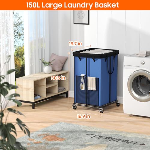 Laundry Hamper with Wheels (99.68 Ounce)
