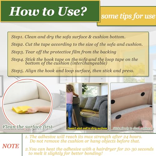 4.3" x 26.3 Feet Adhesive Hook and Loop Tape Heavy Duty Cushion Grip (26.25 Foot)