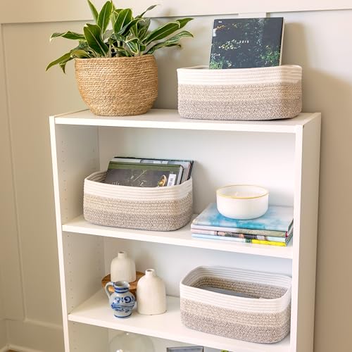 13.5”x8.5”x5.5” Storage Baskets for Shelves 3 Pack (3 Count)
