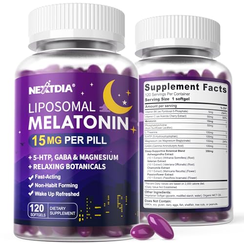 Liposomal Extended Release Melatonin 30mg Sleep Aids Supplement Pills 240ct (240 Count)
