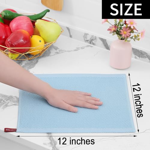 100% Cotton Waffle Weave Kitchen Dish Cloths 6 (6 Count)