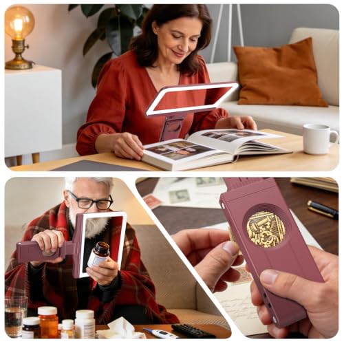 30X 6X Rechargeable Magnifying Glass for Reading