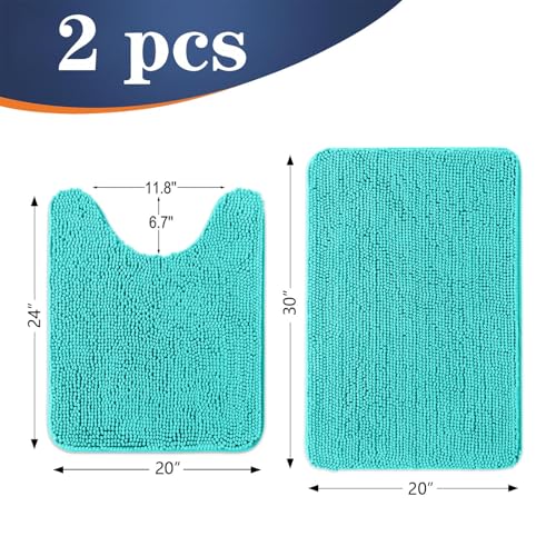 Chenille Bathroom Rugs Mats Sets 2 Piece