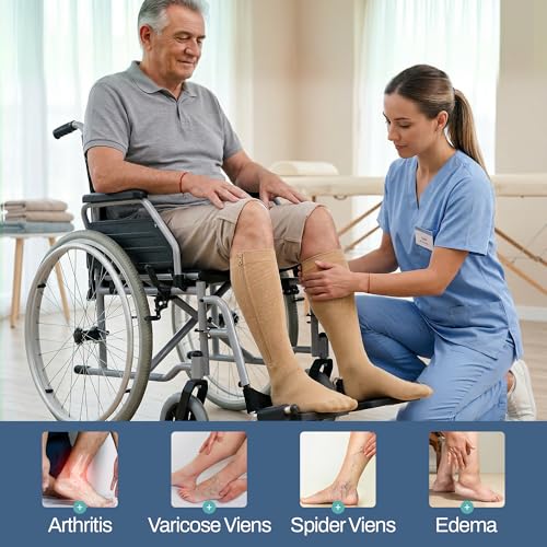 Non Slip Zipper Compression Socks for Men & Women