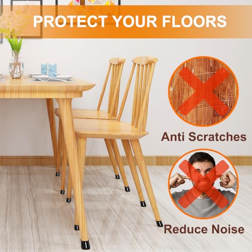 32 Pcs Chair Leg Floor Protectors for Hardwood Floors Round (32 Count) - Bel Marant