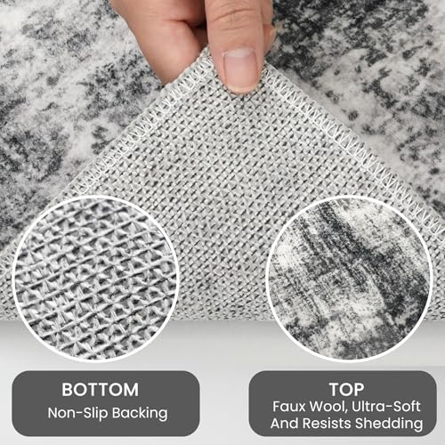 Abstract Runner Rug 2x7 Ft Washable Runners for Hallways (14 Sq Ft)