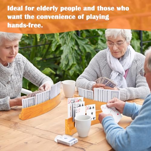 Curved Playing Card Holders for Kids Adults Seniors (2 Count)