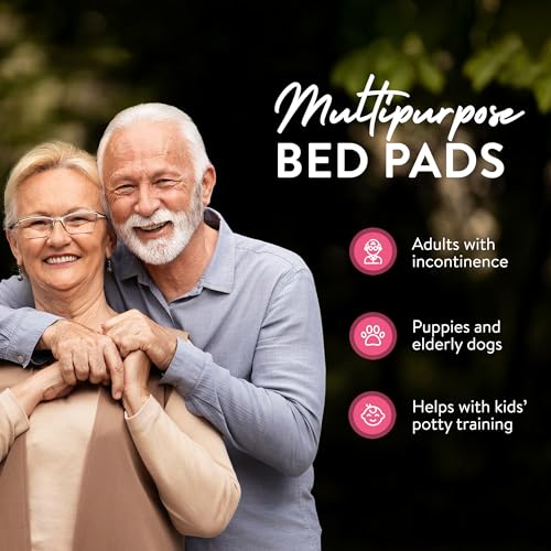 Extra Large Super Absorbent Disposable Bed Pads for Chronic Incontinence Ultra Thick and Absorbent Bed Pads Disposable Adult (50 Count)