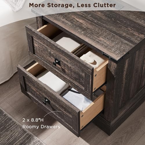 24" Farmhouse Nightstand Set of 2 (2 Count)