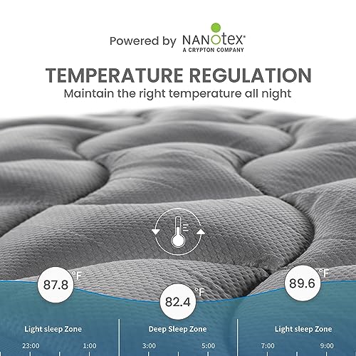 Twin XL Cooling Mattress Topper for College Dorm