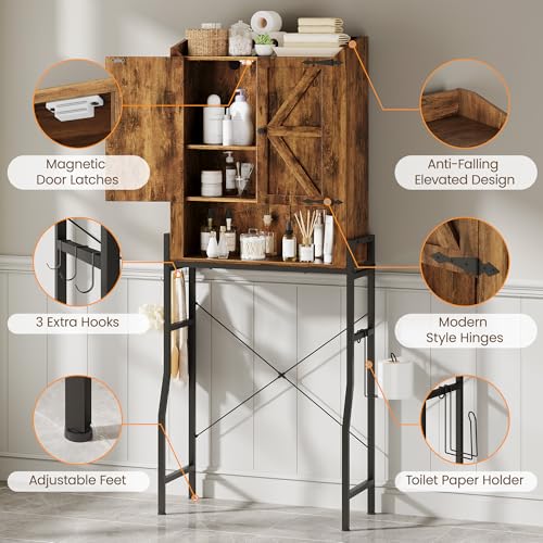 Over The Toilet Storage Cabinet with Metal Stand
