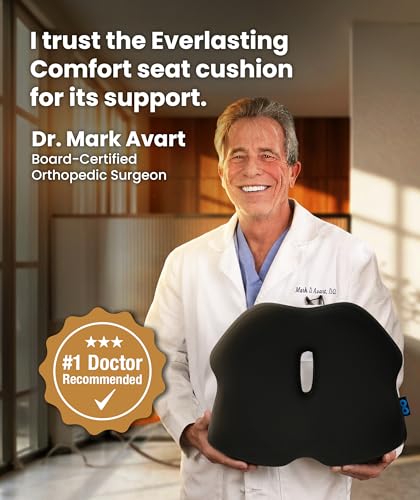 Doctor Recommended Memory Foam Seat Cushion for Office Chairs & Car