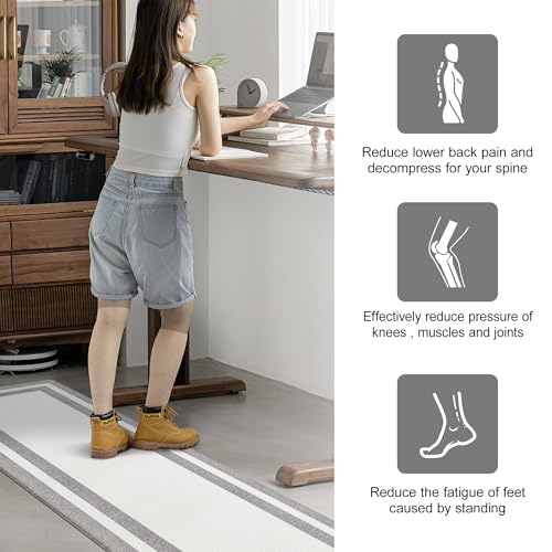 Kitchen Mats Cushioned Anti Fatigue Kitchen Mats for Floor Waterproof Non