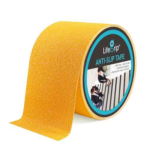 LifeGrip Anti Slip Tape 4" x38' Waterproof Grip Tape for Stairs (38 Foot)