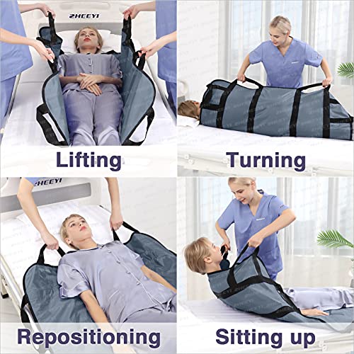 Multipurpose 48" x 40" Positioning Bed Pad with Reinforced Handles