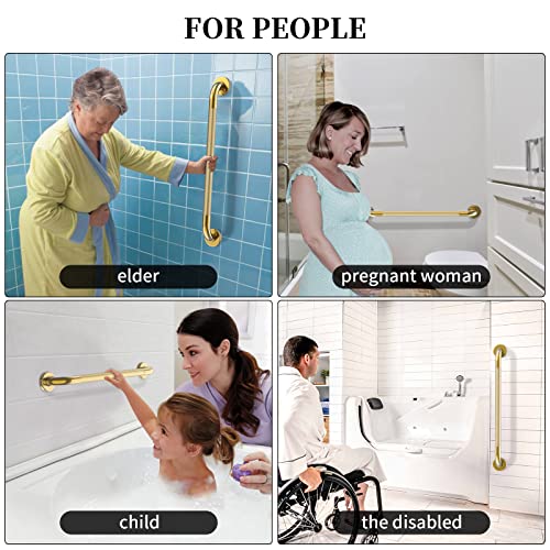 Brushed Gold Grab Bar 32 Inch
