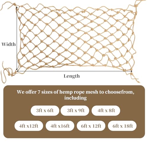 Jute Hemp Rope Net (72 Foot)