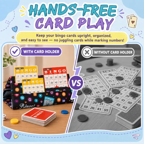 2 Pack Playing Card Holder for Bingo