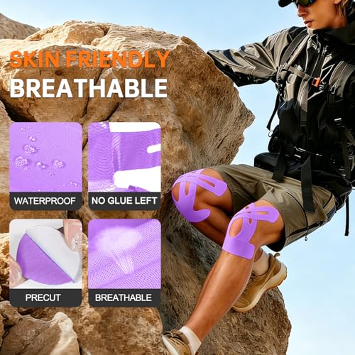 Precut Kinesiology Tape for Knees (10 Count)