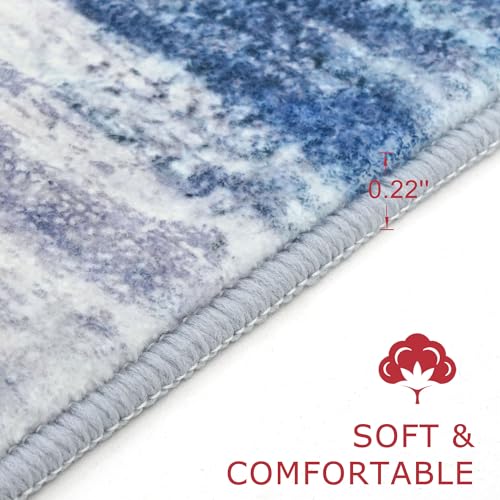 Modern Abstract Washable Long Rug Runner 2.6x18 Hallway Rug Runner Non (46.8 Sq Ft)