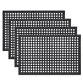 4 Pack 36"x24" inch Entrance Rubber Drainage Floor Mats (4 Count)