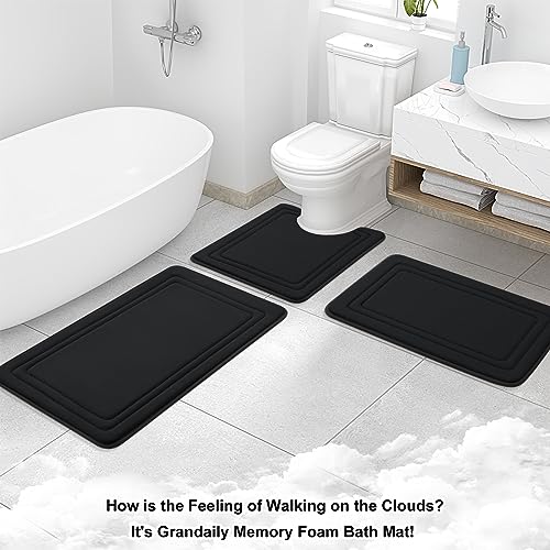 Memory Foam Bath Mat Rug 59x34
