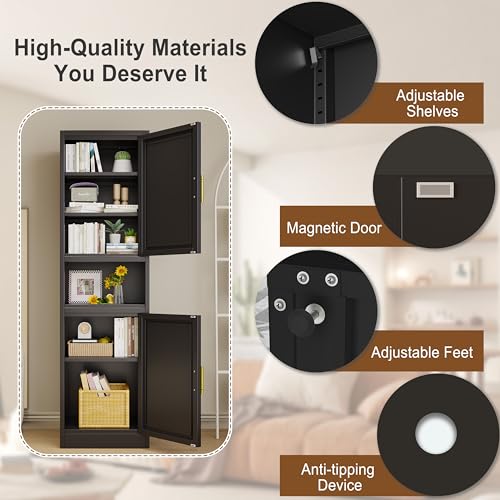 67" Tall Narrow Bathroom Cabinet