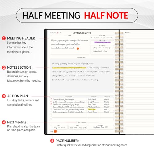 Half Meeting Half Note 7"x10" Notebook for Work