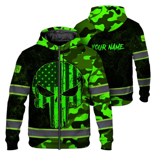 Hi Vis Reflective Zip Up Hoodie