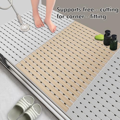 Rubber Shower Mat Non Slip Heavy Duty Large for Inside Shower
