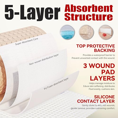 Sacral Silicone Foam Dressing 7" x 7" (10 Count)