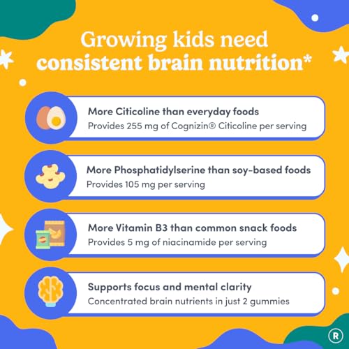 Focus Gummies for Kids with Cognizin® Citicoline (60 Count)