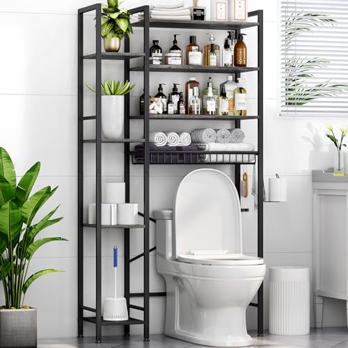 8 Tier Over The Toilet Storage with Side Rack