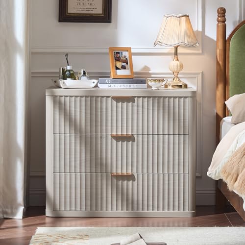 31.5" Wide Fluted Nightstand for Large Spaces