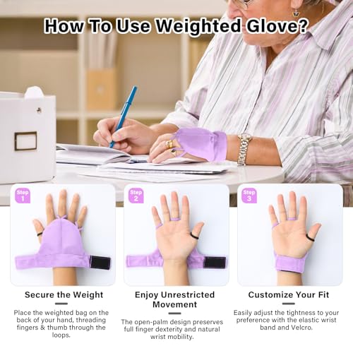 2pcs Weighted Gloves for Hand Tremors and Parkinson's