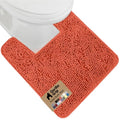 Chenille Bath Rug Mat for Square Toilet Base