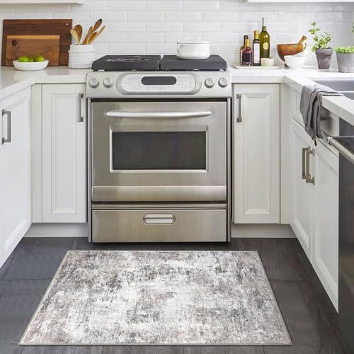 Small Abstract Area Rug 2x3 Entryway Rug Washable Door Mat Indoor Entrance (6 Sq Ft)