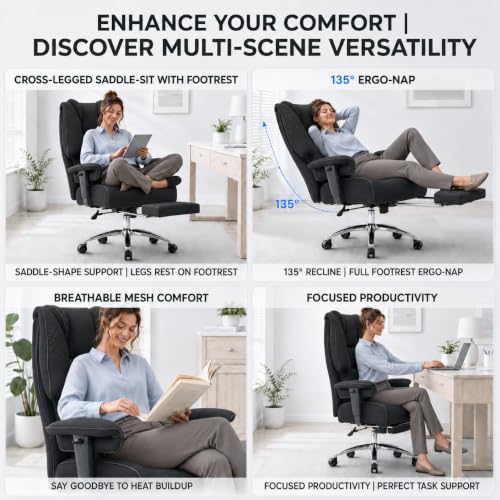 DJ.Wang Big and Tall Office Chair 400lbs