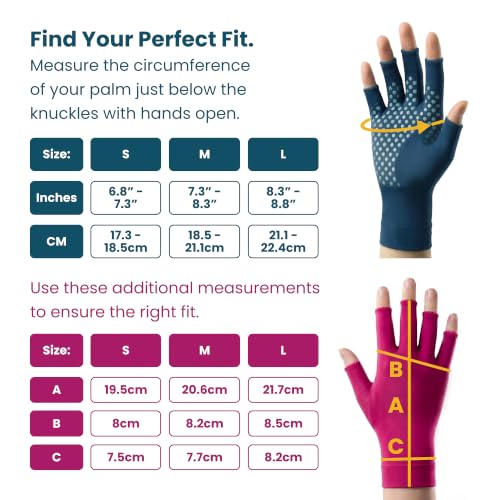 Fingerless Compression Gloves for Men & Women for Everyday Comfort & Hand Support